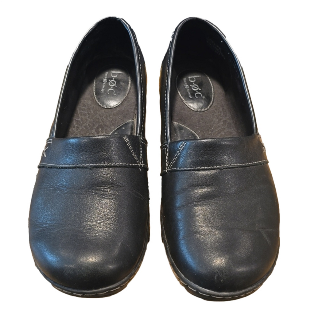 BOC Howell Slip-ons Black Leather Loafers Office Comfort Workwear